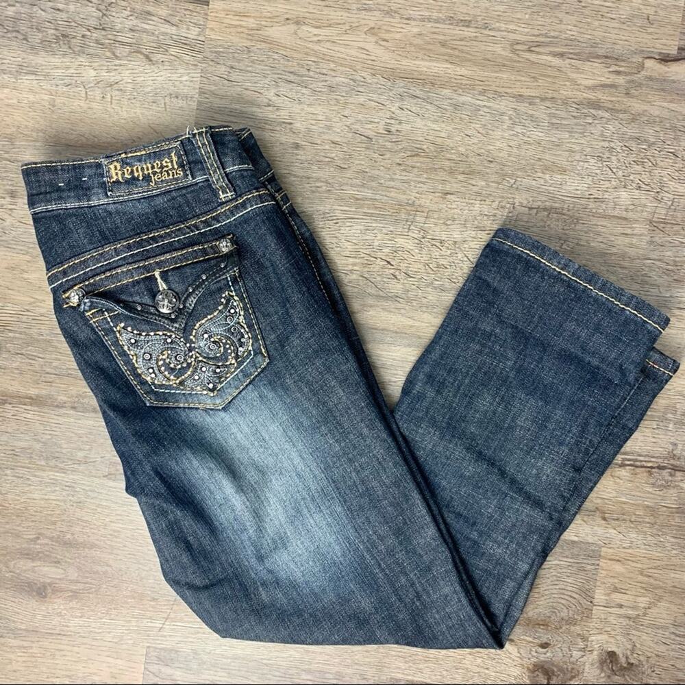 Request Jeans 7/28 Bling Capri Length
